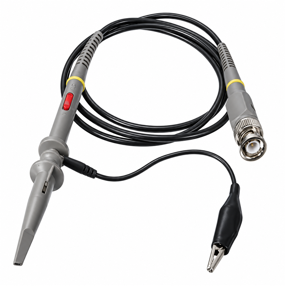 6100 Punta para Osciloscopio DC a 100MHz. Atenuacion x1 y x10 - Color Gris con Accesorios