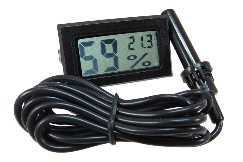Higrometro Termometro Digital Ambiental con Sonda externa de Temperatura. Uso Interno