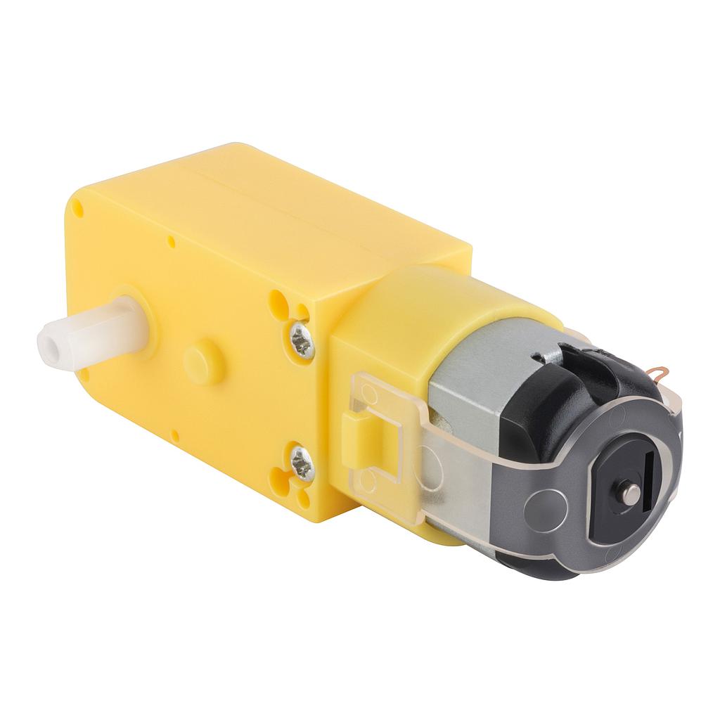 Motor Amarillo con Reductor 48:1 para Robótica de 3 a 6VDC 200RPM 