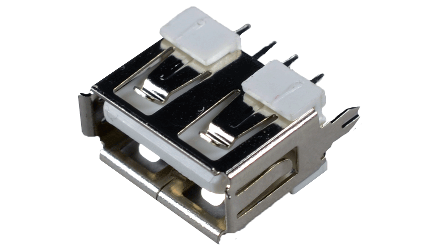 Conector USB Hembra AC P./Impreso Pin Recto 10mm