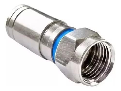Conector F RG6 Poncheo Metal