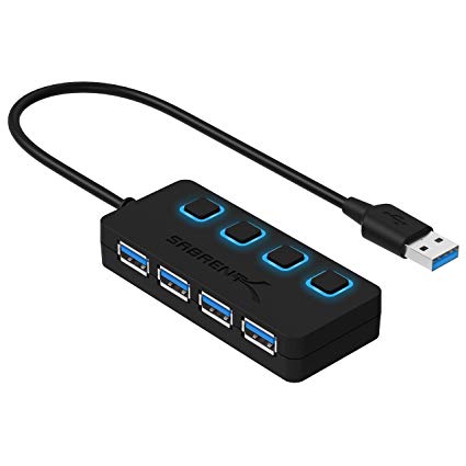 4 Puertos HUB USB 2.0 Led