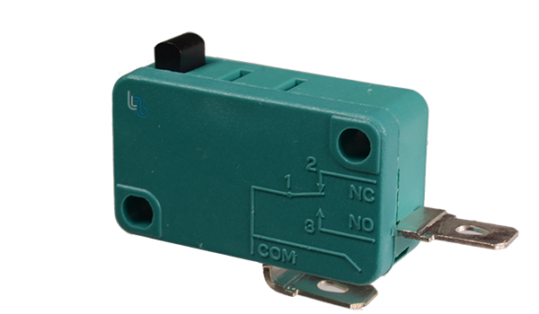 Micro Switch 16A 250V 2 Pines y Palanca  28x15x10mm