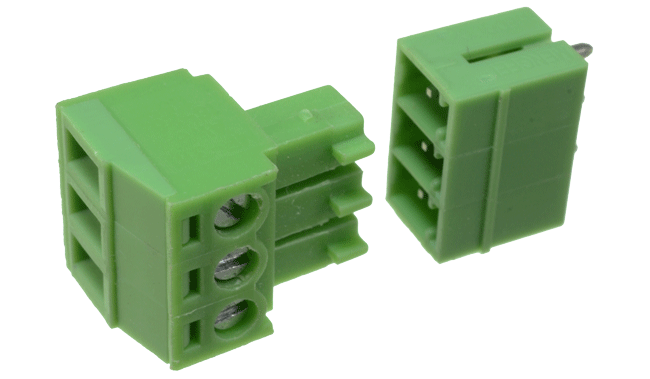 Bornera de Conexión 3 Pines en Recto