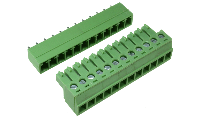 Bornera de Conexión 12 Pines en Recto