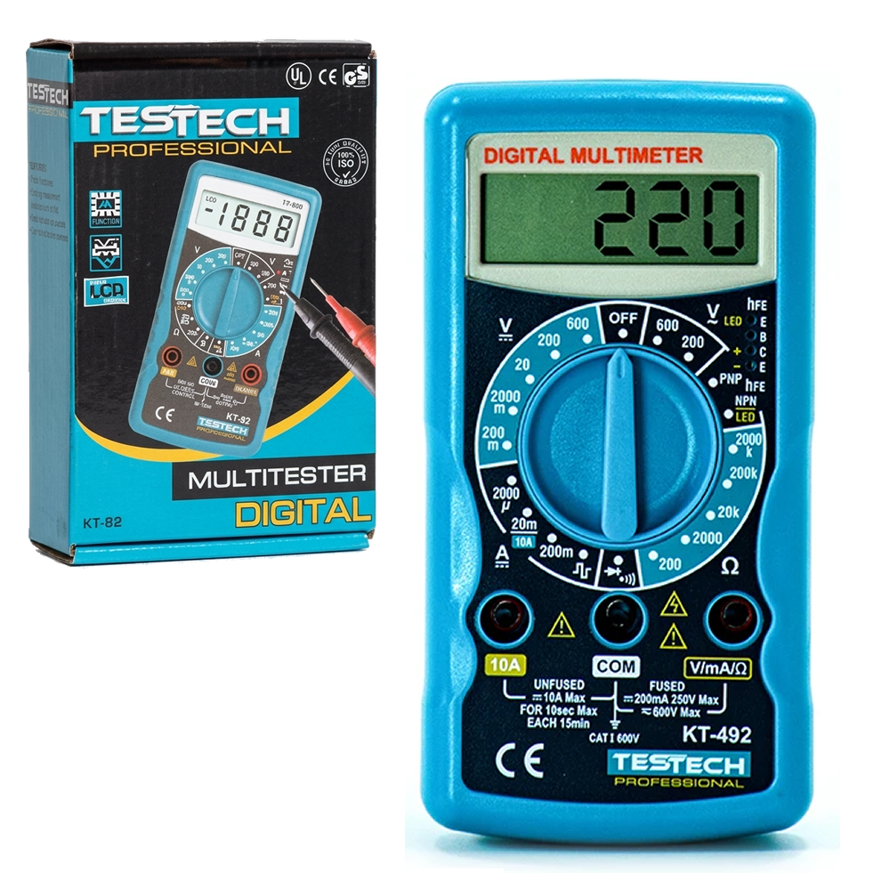 KT-492 Multimetro Digital Testech Portatil
