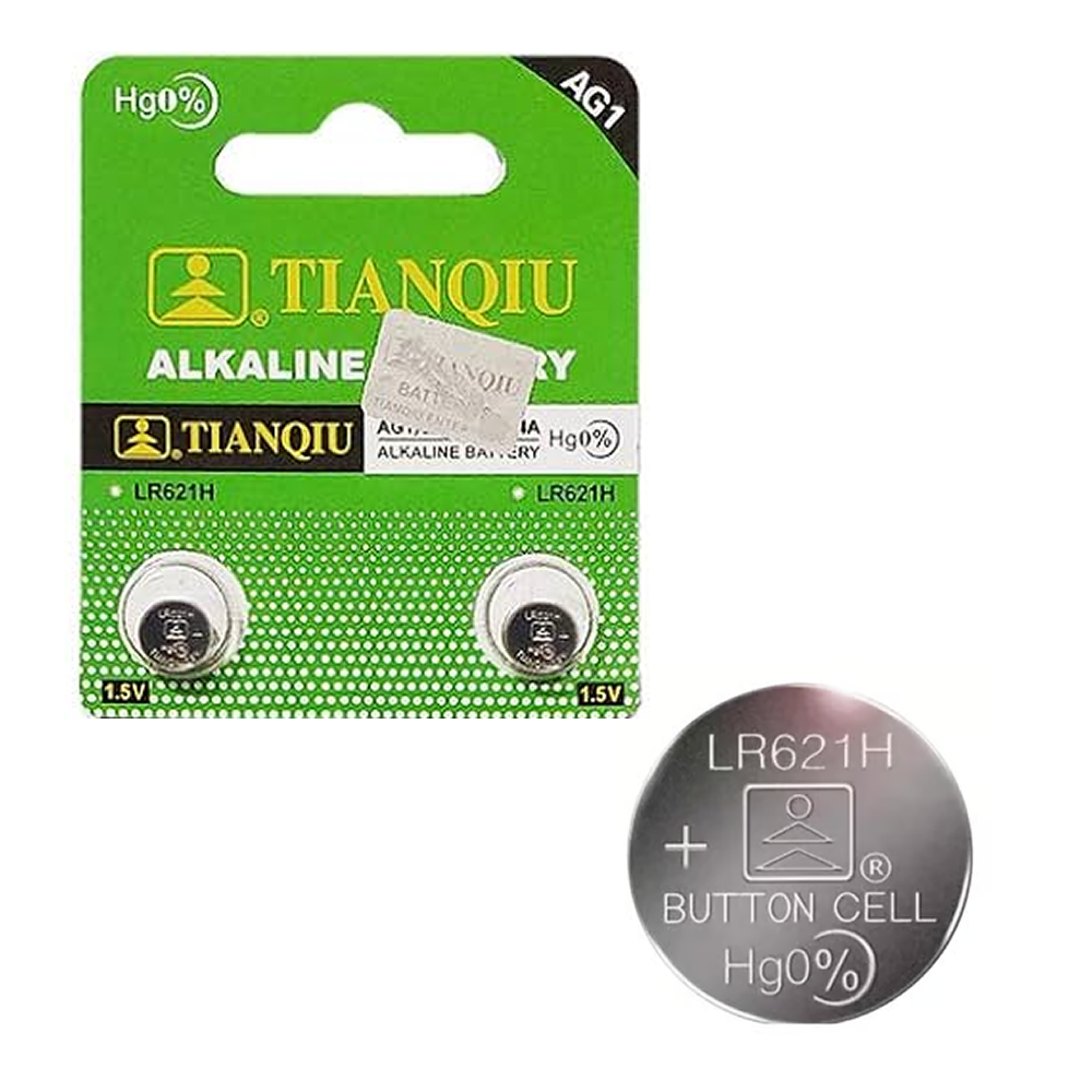 Pila Botón Alcalina 1.5V AG1 LR621H TIANQIU