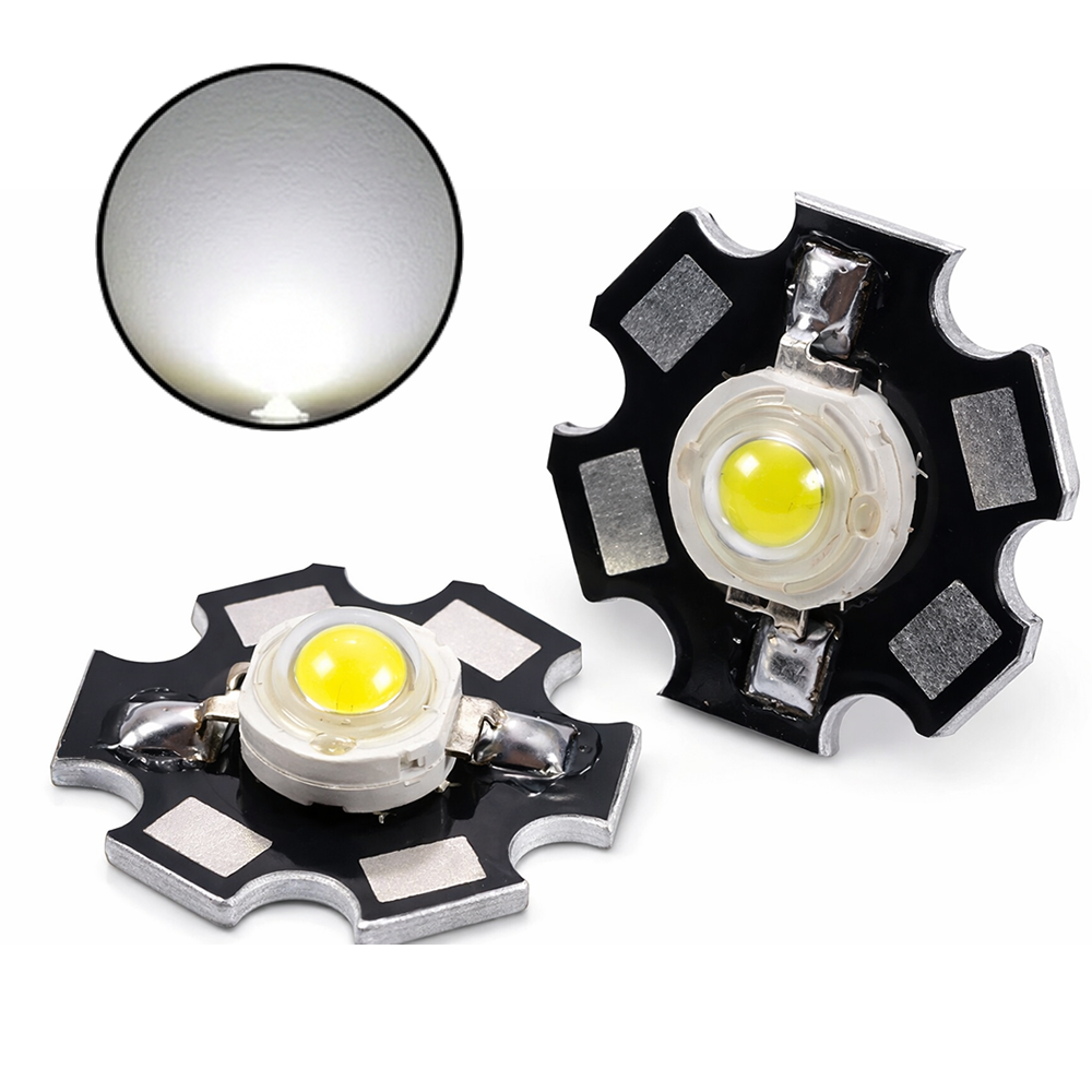 LED de Potencia 3W Tipo Luxeon con Disipador | Hasta 700mA Alto Brillo – Blanco