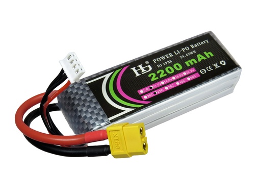 Bateria LIPO Recargable HJ 11.1V 2200mAh 25C 3S