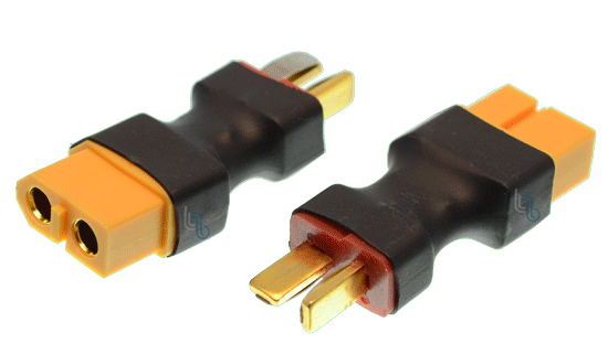 Adaptador conector T Macho p./baterías LIPO