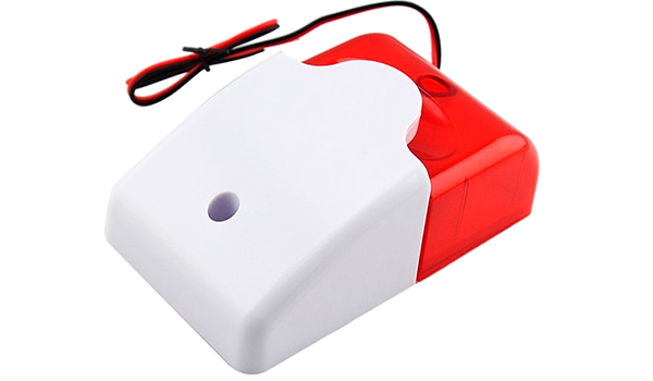  Mini Sirena y Strobo de 12VDC <300mA 110dB