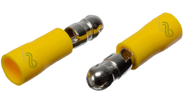 Terminal Macho Preaislado T/Bala AWG 12-10 Amarillo