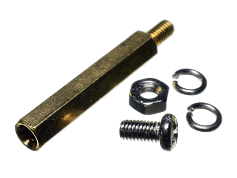 Separador de Bronce Hexagonal M3x25+6mm