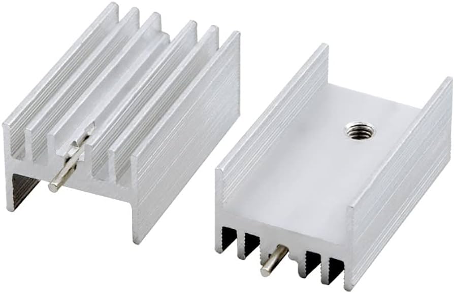 Disipador de Aluminio para Encapsulados TO-220 con PIN. Tamaño 15x25x9 mm