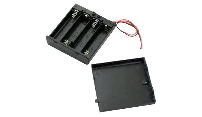 Porta Pila de 4 Pilas AA Cubierto + Switch UM-3X4-PLUS