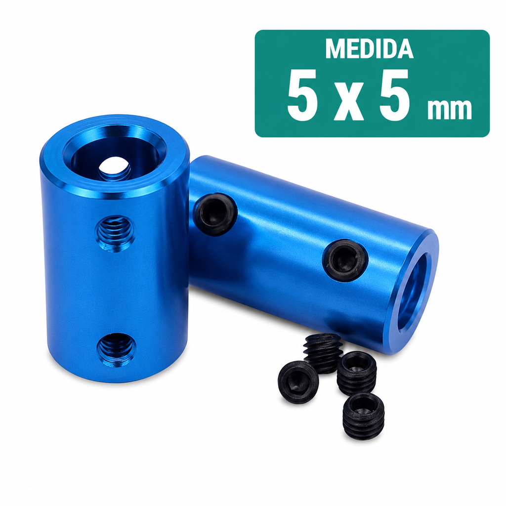 Acople Rígido de Aluminio de 5x5 D14 L25 CNC
