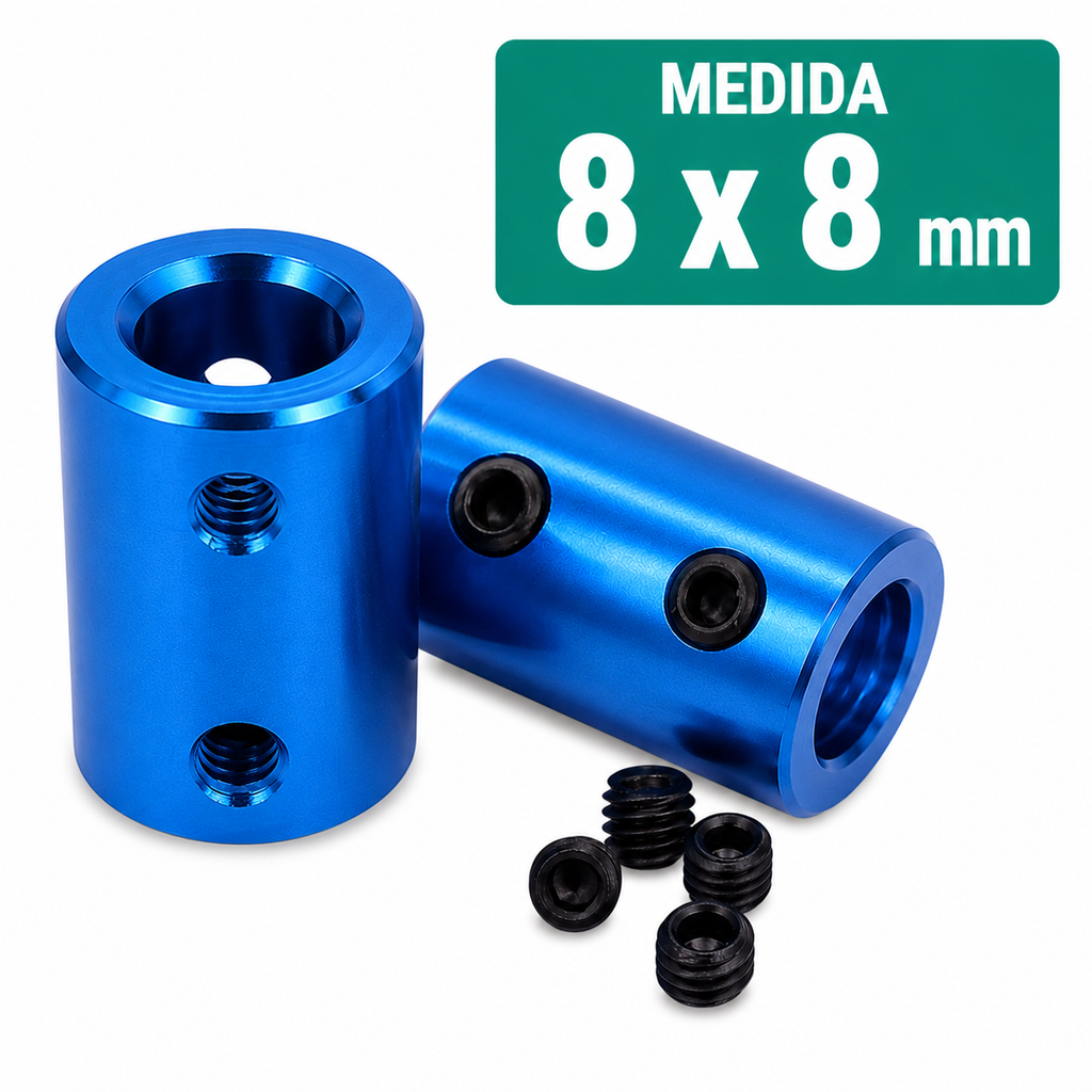 Acople Rígido de Aluminio de 8x8 D14 L25 CNC
