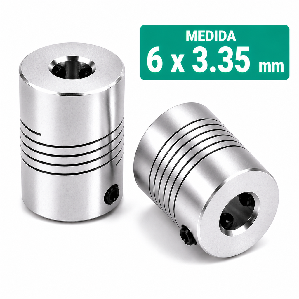 Acople Flexible de Aluminio de 6x6.35 D19 L25