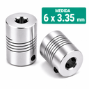 Acople Flexible de Aluminio de 6x6.35 D19 L25