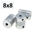 Acople Flexible de Aluminio de 8x8 D19 L25