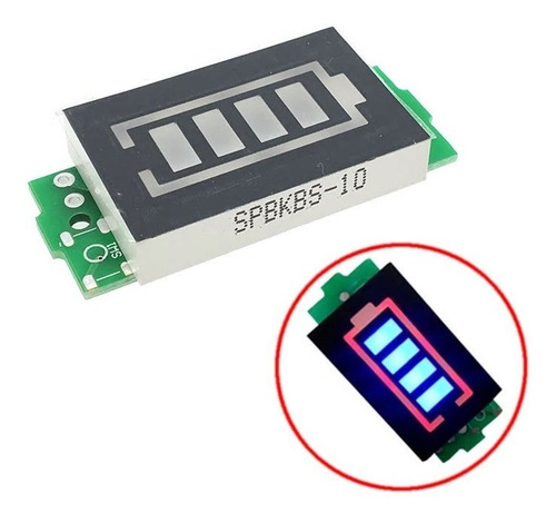 Indicador de Carga de Batería de 1 Celda 3.7-4.2V