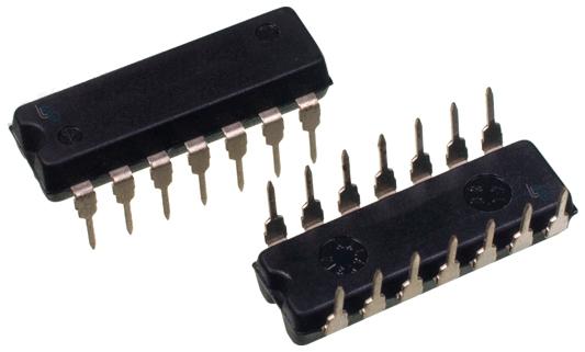 74LS17 Flip  Flop Tipo D x 6 con Clear, Circuito TTL