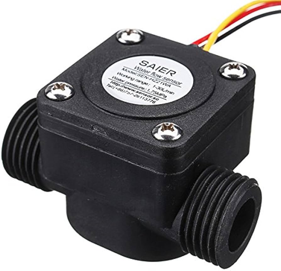 Sensor de Flujo Efecto Hall 1-30L/Min 1/2 YF-S201