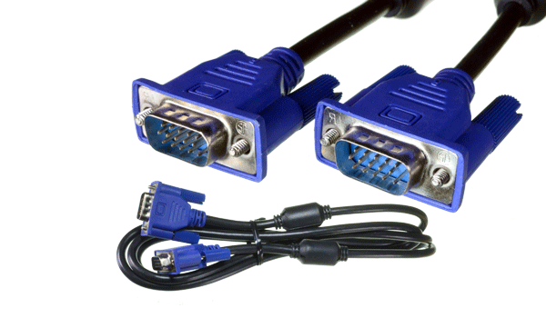 Cable VGA 15 Pin Azul/Negro de 5 Metros Original