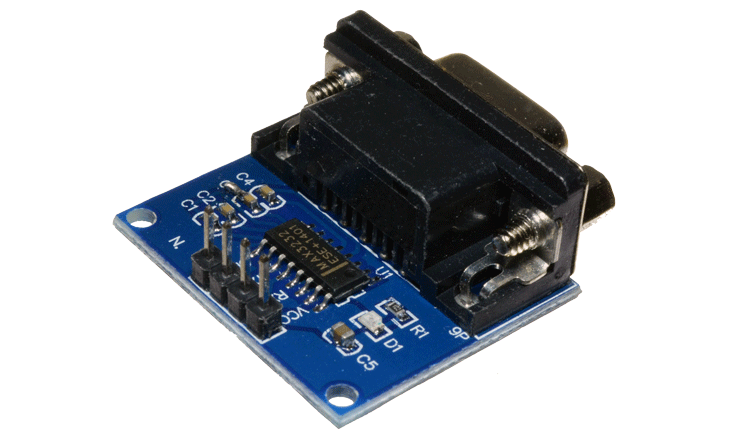 RS232-TTL Adaptador RS232 a TTL con MAX232 en PCB