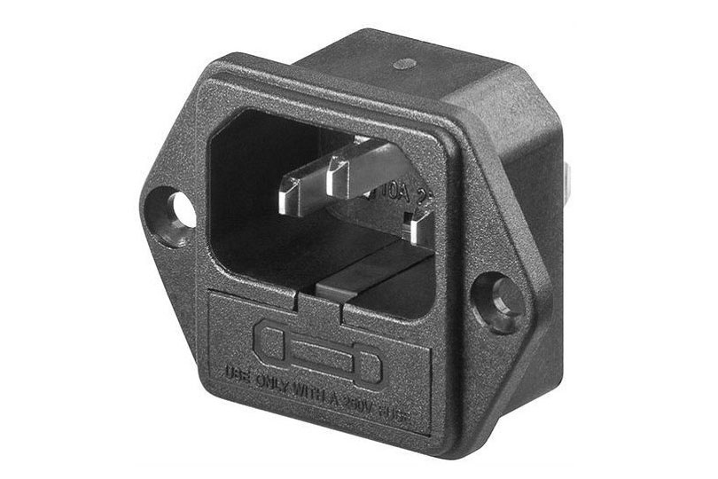 Jack de 3 Pines Chasis 10A con Portafusible