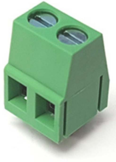 Borne de Conexión Verde 2 Pines 10A300V 5mm Kefa