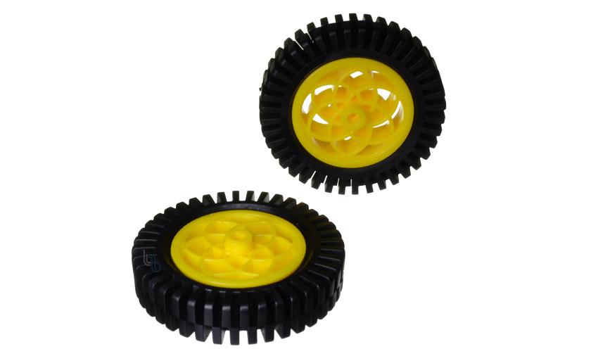 Rueda Jebe P/Robótica (Amarrillo y Negro) Tracción