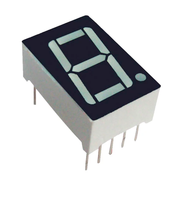 Display 1Dig Anodo C. 28x20mm Rojo CEM8106BE