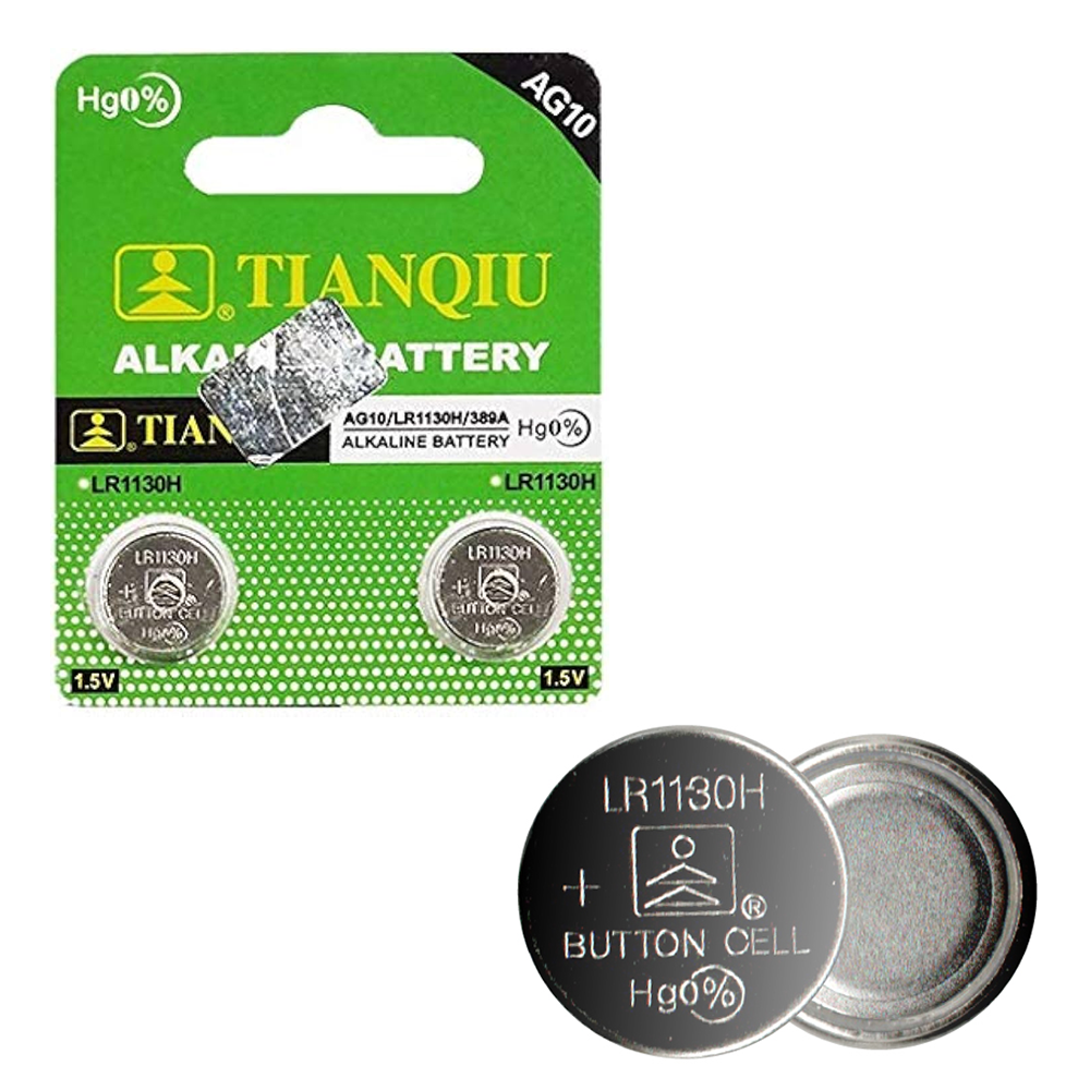 Pila Boton Alcalina 1.5V AG10 LR1130 Pilas TIANQIU 