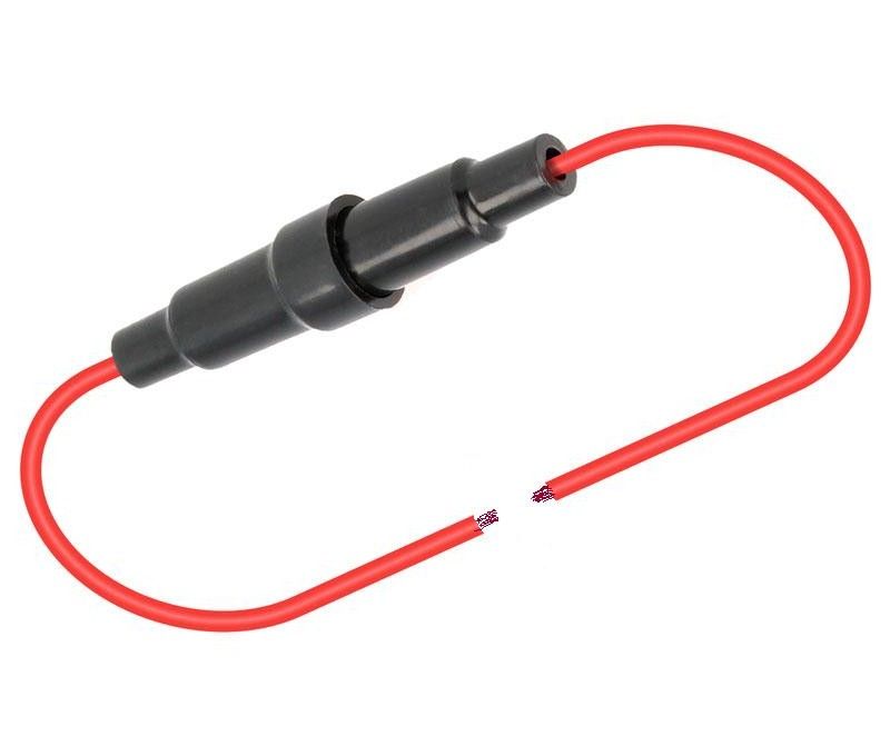 Portafusible Europeo Aereo Cable 18AWG