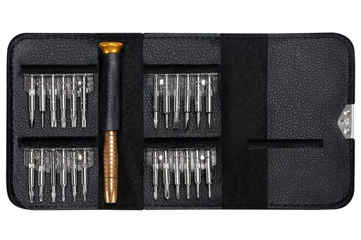 Juego de Destornilladores de Precisión 25 en 1, Kit de Herramientas de Reparación para PC, Gafas