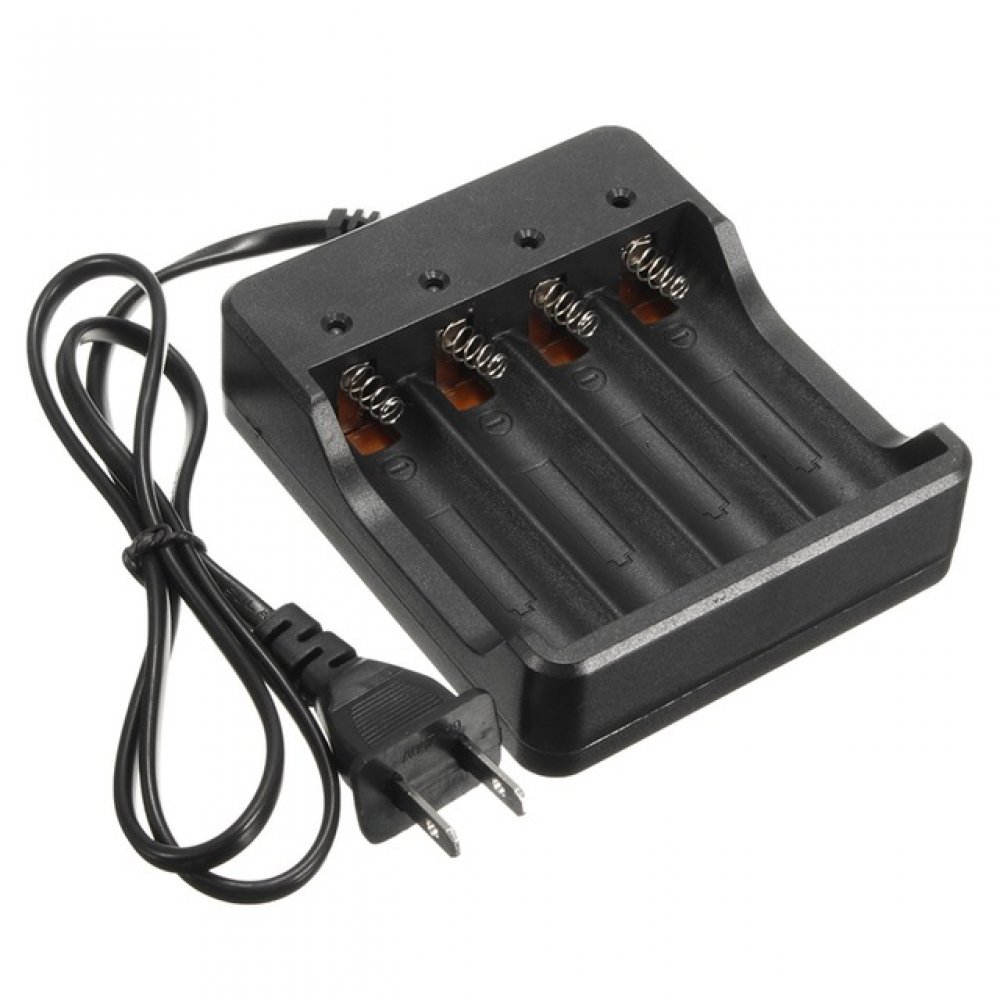  Cargador de 4 Baterías de Litio 18650 3.7V 