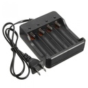  Cargador de 4 Baterías de Litio 18650 3.7V 