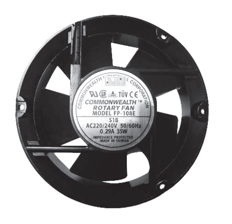 Ventilador de 220VAC 17X17cm Made in Taiwan COMMONWEALTH