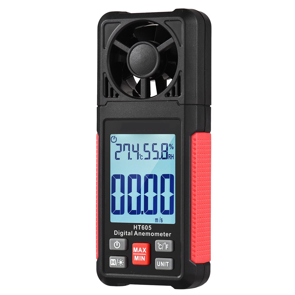 HT605 Anemometro Digital, con Temperatura y Humedad HABOTEST 