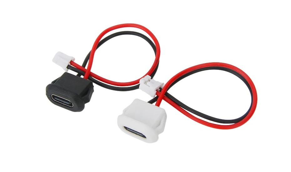 Conector USB Tipo C Hembra C/ Cable Chasis 