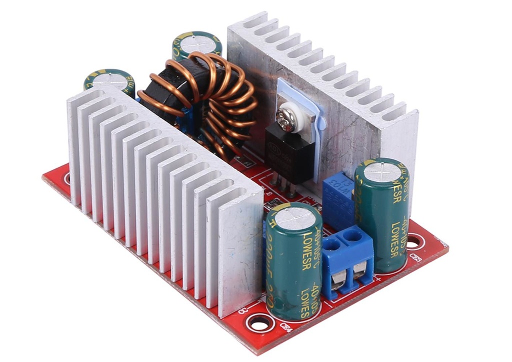 SU400W-15Amp Conversor DC-DC Step Up 400W con Ajuste de Corriente Constante 