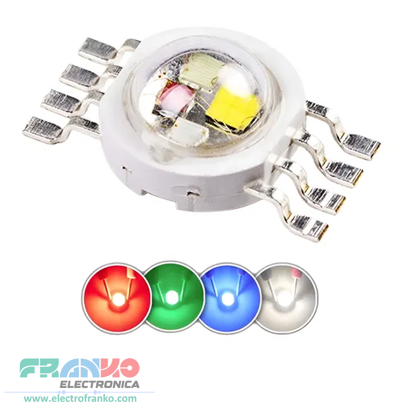 Led Luxeon 3 Watt 4 Colores RGBW 350mA x LED 8 Pines