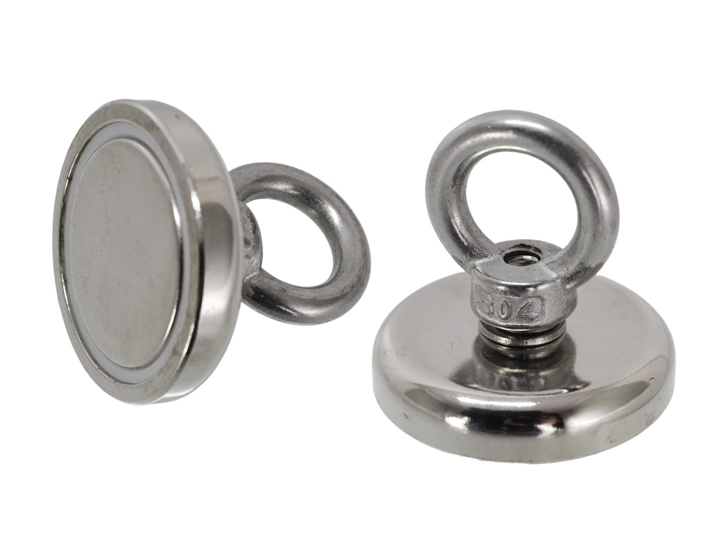 Imán de Neodimio de 42mm de Diámetro NdFeB con Gancho Max. Fuerza vertical 68kg HF