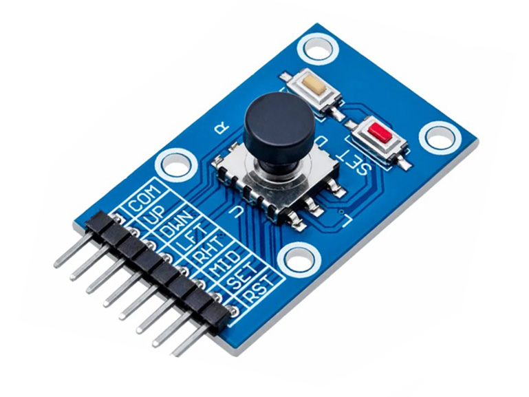 HS0804-5D Botón Joystick de 5 Direcciones MCU AVR Game, Modulo de Navegación con 2 Pulsadores