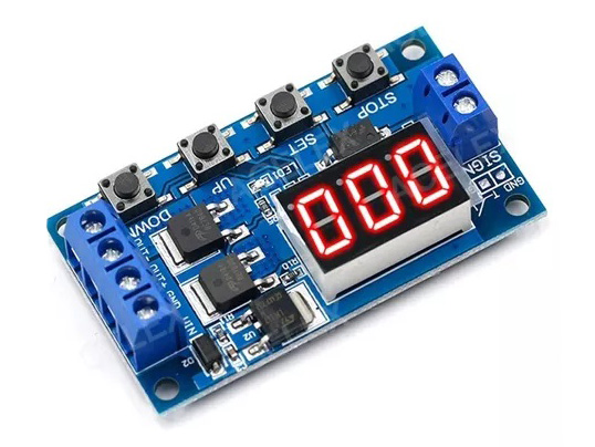 Modulo Temporizador 999 Minutos - Timer Programable con Display Mosfet 12V a 24V DC