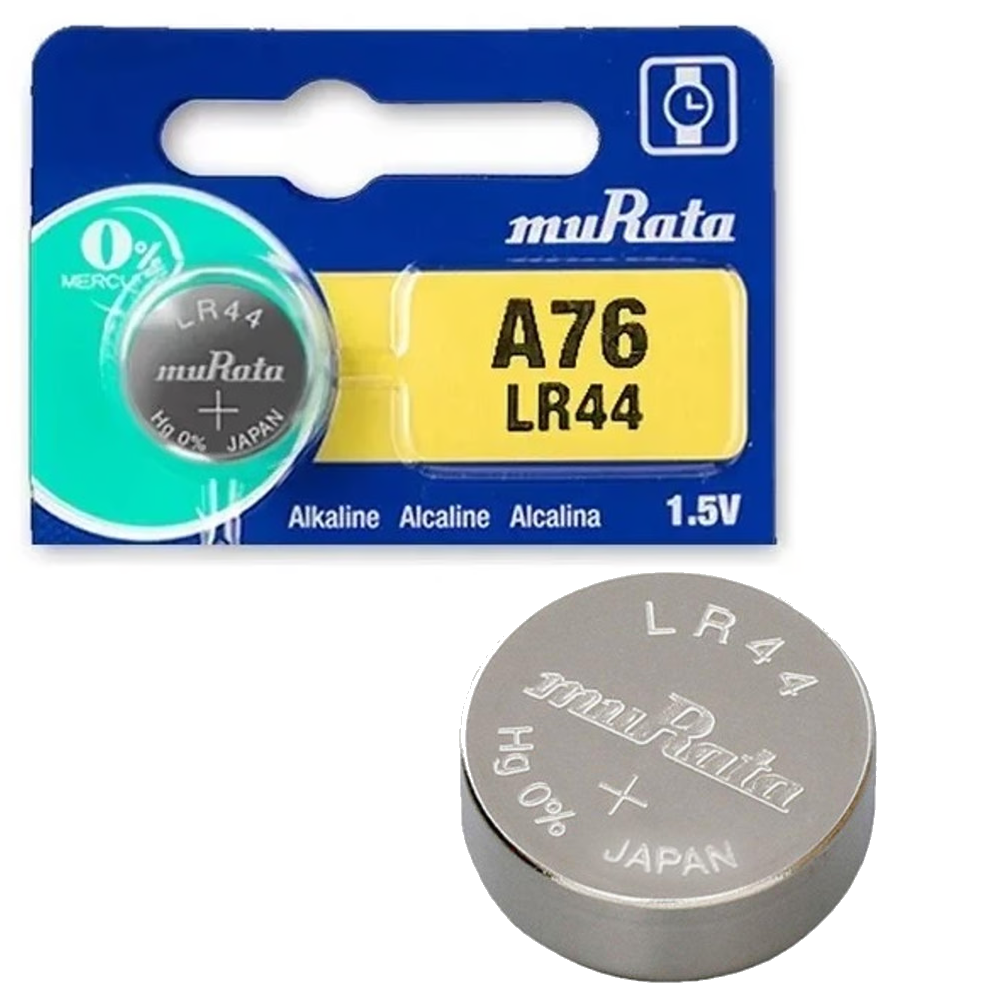 Pila Botón Alcalina 1.5V A76 LR44 MURATA