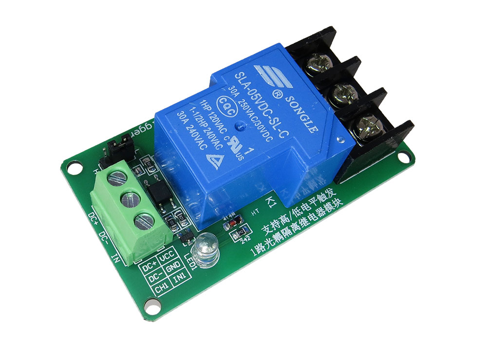 Modulo de Rele de Alta Corriente de un Canal 05VDC. 30A