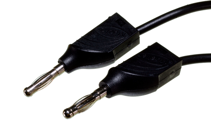 Cable con Plug Banana 4mm Negro 16