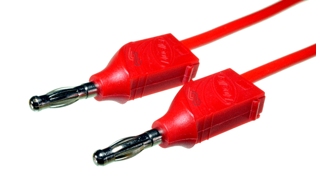 Cable con Plug Banana 4mm Rojo 16